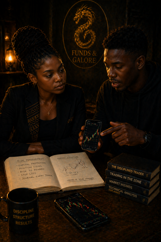  A South African woman gaining clarity as structured trading patterns form in her understanding.
