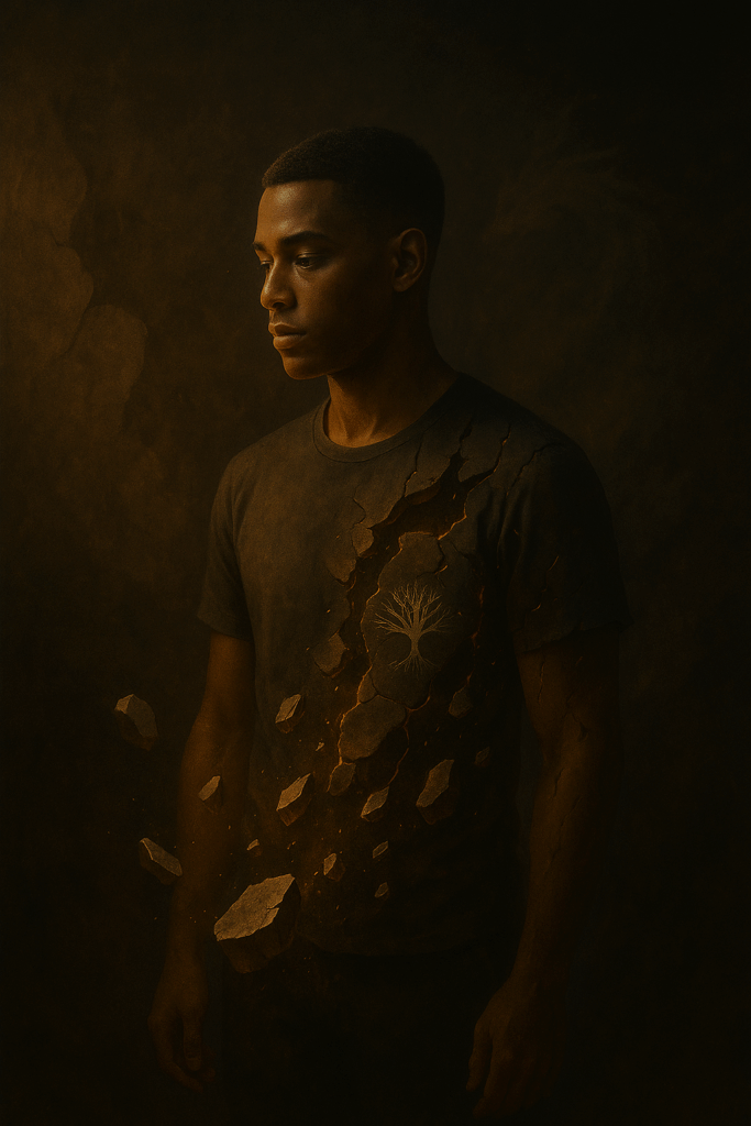 Awareness within the Blueprint of a Consistent Trader shown through fractured self-portraits of the Conscious Trader.