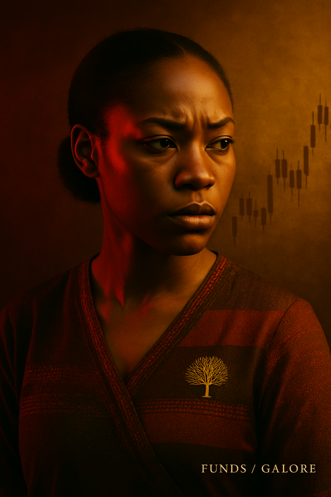 A calm, focused South African woman in warm golden lighting with a subtle dragon silhouette, representing the awakening of purpose in Discipline Over Desire 2.