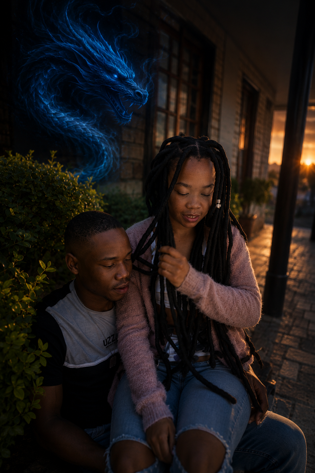 Young South African couple reconnecting during emotional healing and personal transformation