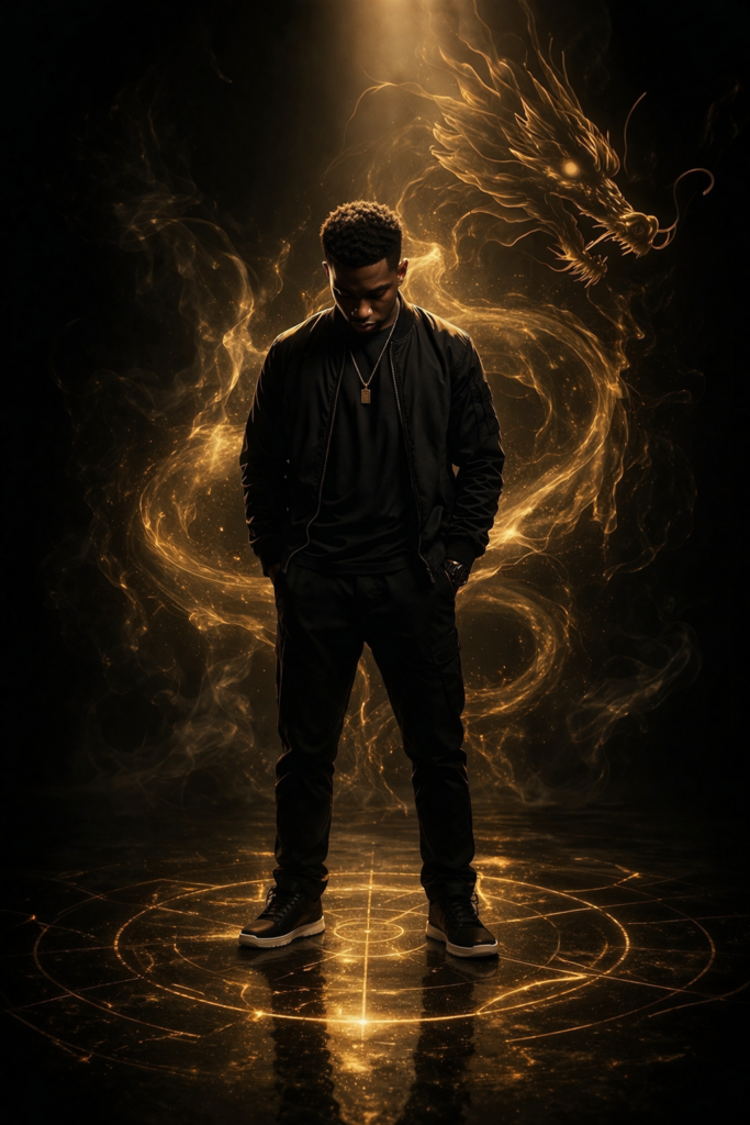 Blueprint of a consistent trader illustrating the shift from chaotic thinking to a structured trading system with a trader choosing discipline over emotion.