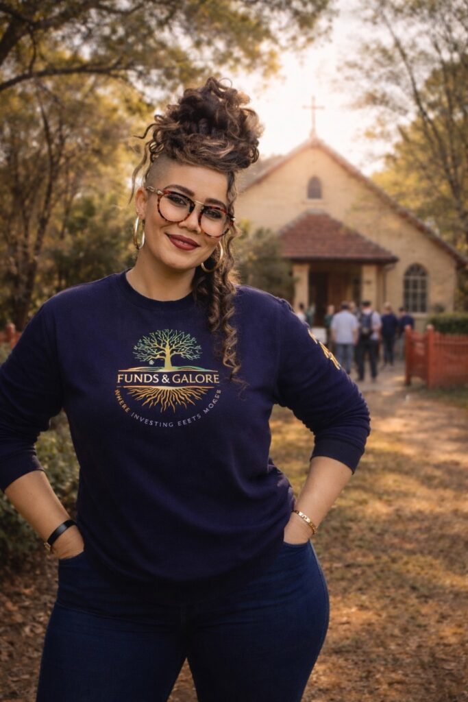 Growing up in Orkney – a woman named Maggie connected to the local church on Chaucer Avenue, symbolising faith, mentorship and spiritual reconnection in the community.

