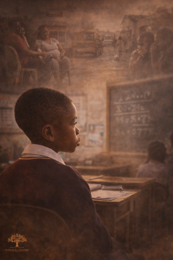 We Don’t Have a Money Problem: 
Warm cinematic lighting, soft shadows, golden sunrise tones.