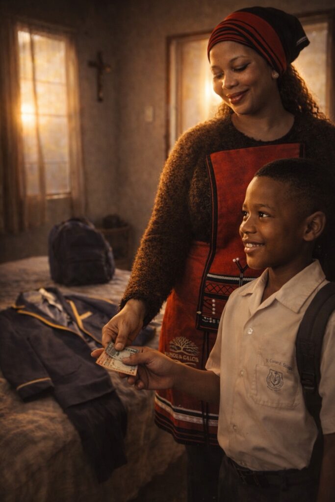 The First Builder In My Life – a South African mother preparing her son for school showing early sacrifice