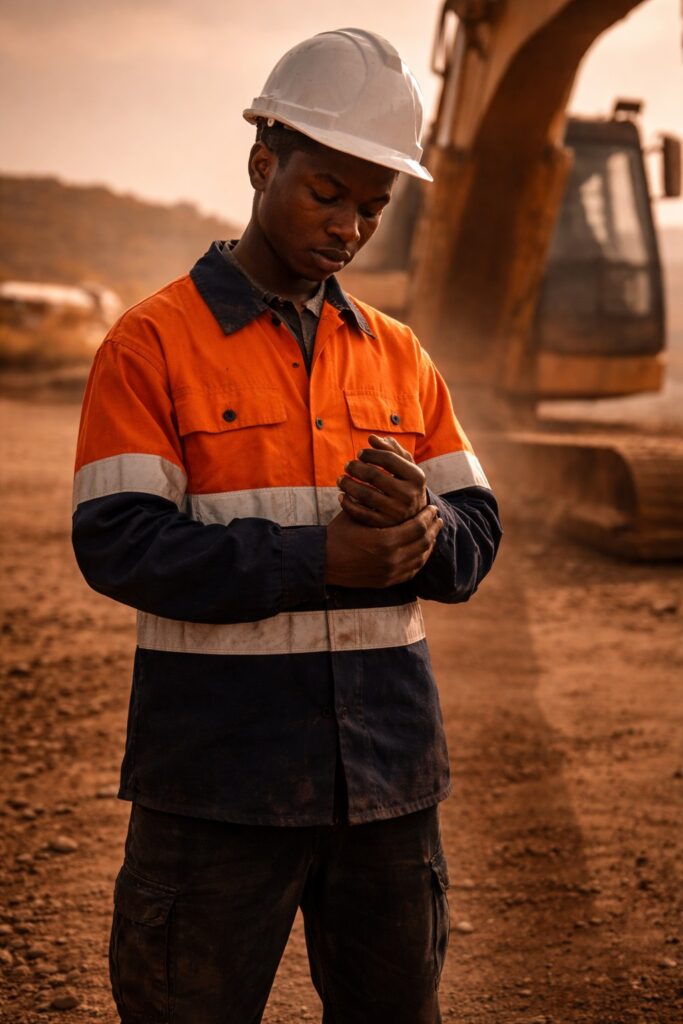 how your father shaped you as a young man wearing mining work clothes and stepping into inherited identity

