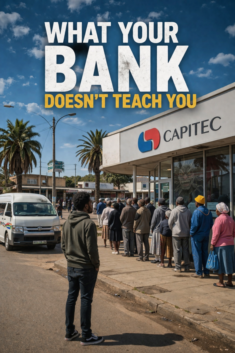 What your bank doesn't teach you shown through a South African township bank queue and everyday monry reality