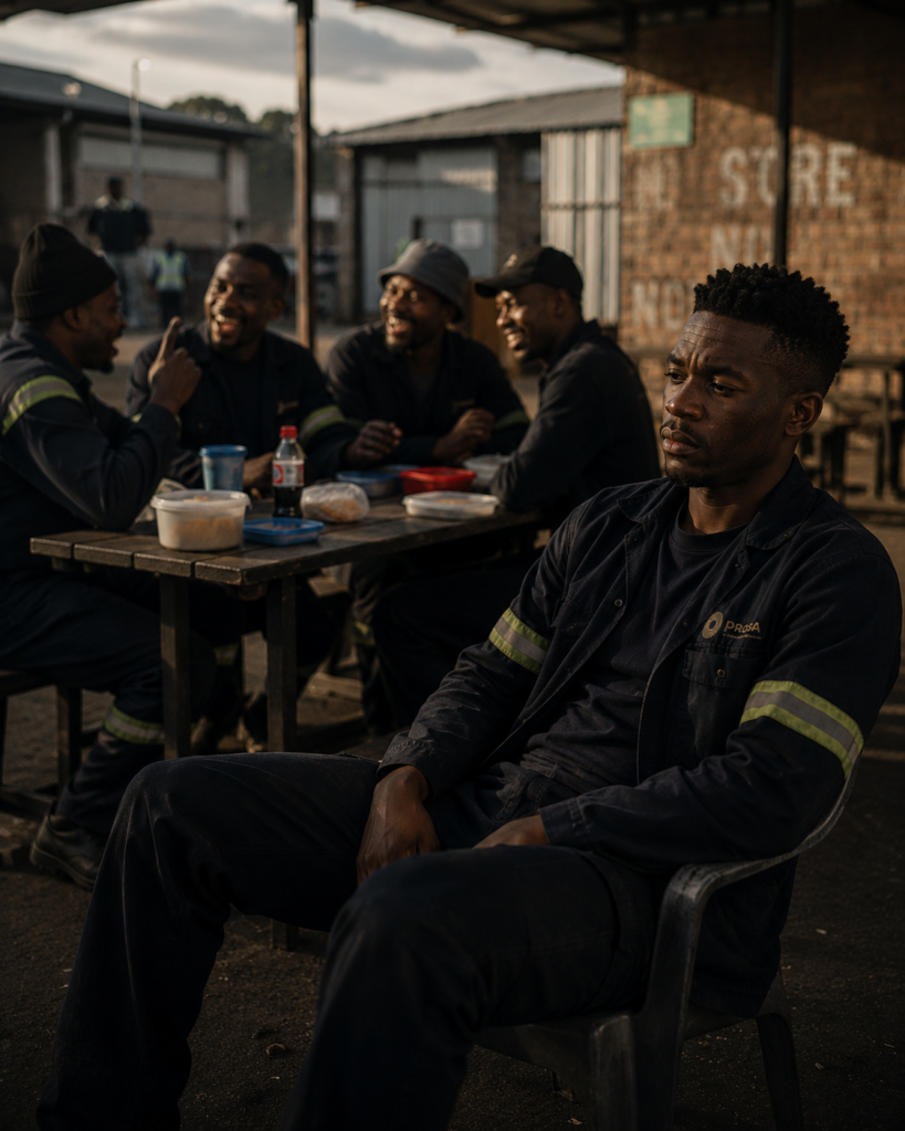 When Normal Starts Feeling Heavy during a South African workplace lunch break conversation