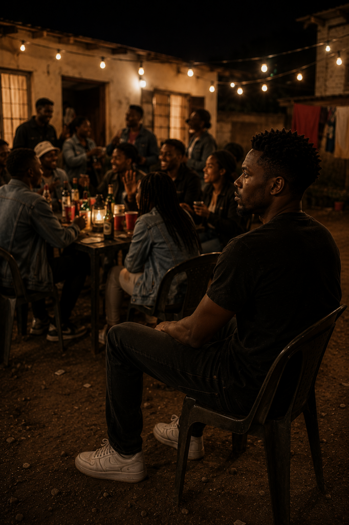 The Version That Started Noticing while quietly observing others during a township social gathering

