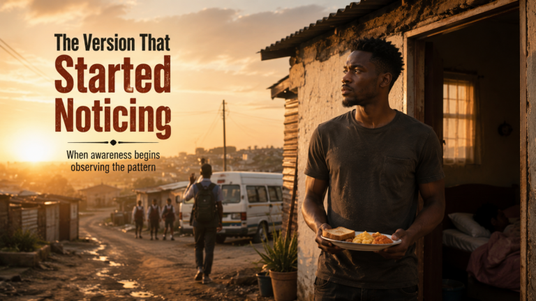 The Version That Started Noticing as a young South African man begins observing life differently in a township at sunrise