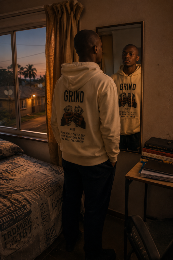 The Promise You Forgot You Made showing a young South African man looking into a mirror as the future feels within reach.