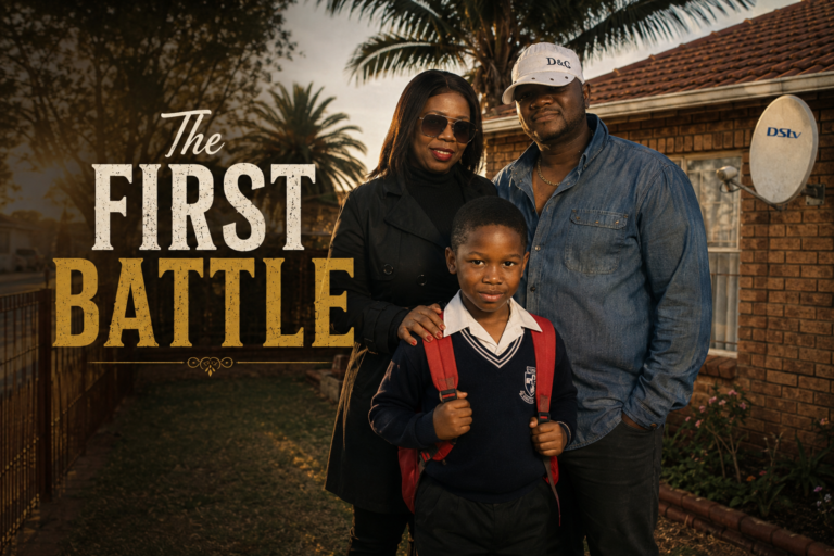 The First Battle childhood memory of a young Xhosa boy entering primary school for the first time in Orkney North West Province South Africa