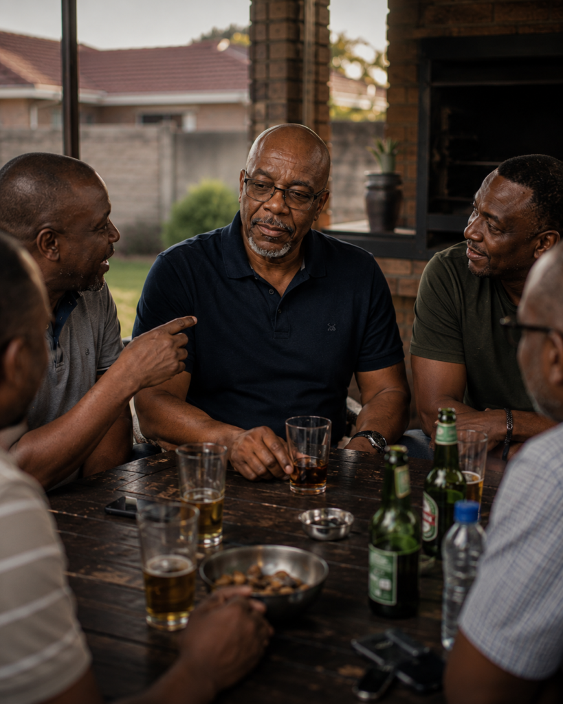 Father Had No Answer as a simple question leaves him momentarily still among his South African friends.