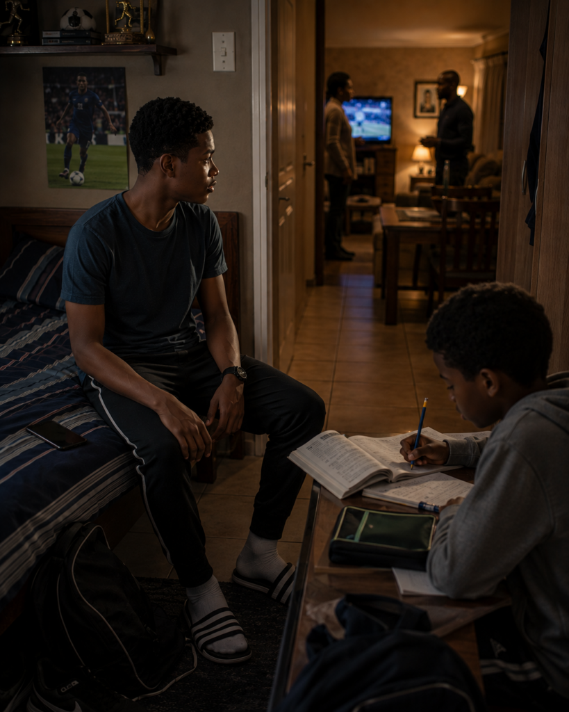 The Child Who Watched teenage boy becomes still as he senses a subtle change in the atmosphere inside his South African family home.